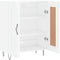 vidaXL - Dressoir - 69,5x34x90 - cm - bewerkt - hout - hoogglans - wit