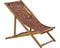 ANZIO - Strandstoel set van 2 - Lichthout/Rood/Bloemen - Polyester