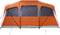vidaXL - Familietent - met - Ramen - Koepel - Grijs - & - Oranje - - - 10 - Personen - - - Waterdicht