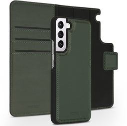 Accezz Galaxy S22 - Premium Leather 2 in 1 Wallet Bookcase - Uitneembare backcover - Groen