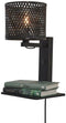 GOOD&MOJO Wandlamp Java - Bamboe/Zwart - 30x22x52cm - Binnen Modern