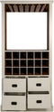 HSM Collection - Wijnkast - 84x40x177 -Wit/naturel - Mix hout