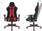 Gamestoel Thomas - bureaustoel racing gaming stijl - stof bekleding - zwart rood