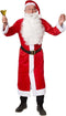Dressforfun Mantel kerstman klassiek XXL - verkleedkleding - lange rode fluwelen mantel met pluche witte revers