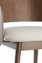 Niebla eetkamerstoel - hout bruin+beige