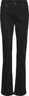 VERO MODA VMSAGA HR S FLARED JEANS - Flared pijpen - Hoge waist - Zwart