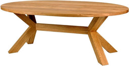 Ovale vergadertafel Ankara breed 220CM diep 120CM bladkleur White Oak Matlak