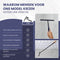 TTD® Douchewisser 2-in-1 - Uitschuifbare Lange Steel 97 cm - Siliconen Wisserblad - Ergonomisch - Zwart