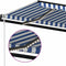 vidaXL - Luifel - automatisch - met - LED - en - windsensor - 600x300 - cm - blauw - wit