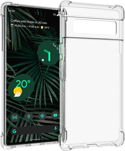 iMoshion Hoesje Geschikt voor Google Pixel 6 Pro Hoesje Siliconen - iMoshion Shockproof Case - Transparant