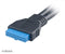 Akasa USB 3.0 - Interne adapterkabel 19-polig naar 2x USB 3.0 A-bus - 0,15 m - Zwart