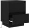 vidaXL - Nachtkastjes - met - LED-verlichting - 2 - stuks - Zwart - 39x34.5x50 - cm