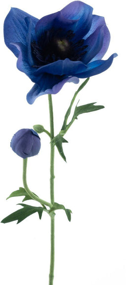 Nova nature - Anemone spray Mina dk blue 63 cm kunstbloem