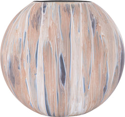 PTMD Meriko Brown Oval Iron Pot Matt Enamel Finish L