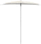 vidaXL - Parasol - half - met - paal - 180x90 - cm - zandkleurig