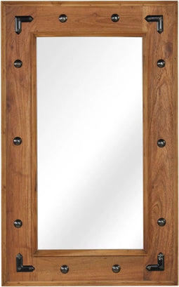 vidaXL - Spiegel - 50x80 - cm - massief - acaciahout