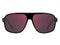 Hugo By Boss Hg 1296/S - Heren Zonnebril - Rechthoekig Acetaat Met spiegelglazen - Zwart/Rood