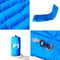 vidaXL - Kampeermatras - met - kussen - zelfopblazend - 1-persoons - blauw