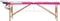 vidaXL - Massagetafel - inklapbaar - 3 - zones - hout - wit - en - roze