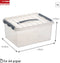 Sunware - Q-line opbergbox 15L transparant metaal - 40 x 30 x 18 cm