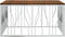vidaXL - Salontafel - roestvrij - staal - en - massief - gerecycled - hout - zilver