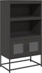 vidaXL - Hoge - kast - 68x39x123 - cm - staal - zwart