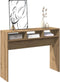 vidaXL - Wandtafel - 105x30x80 - cm - bewerkt - hout - artisanaal - eikenkleur