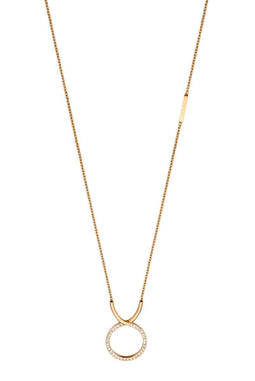 Esprit ESNL00012445 Allison - Collier - Ronde open hanger met zirkonia - Roségoud