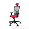 Motilla Piqueras y Crespo 1D066N1 - Bureaustoel met hoofdsteun - Verstelbare hoogte ademend - Rood