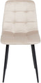 Set van 4 eetkamerstoelen POWELL Fluweel Beige