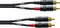 Cordial CFU 1.5 CC - Audiokabel - 2x Cinch male - Zwart
