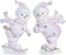 Kerstversiering DKD Home Decor Hars Sneeuwpop (15 x 13,5 x 24,5 cm) (2 Stuks)