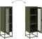vidaXL - Hoge - kast - 36x39x123 - cm - koudgewalst - staal - olijfgroen