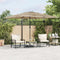 vidaXL - Parasol - met - LED's - en - stalen - paal - 290x290x238 - cm - bruin