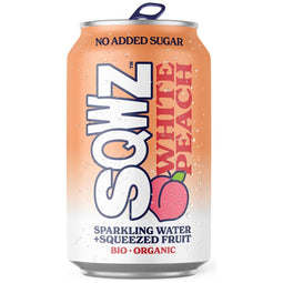 SQWZ - SQWZ frisdrank Peach BIO, blikje van 33 cl, pak van 12 stuks