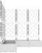 vidaXL - Tuinplanter - met - Trellis - 5 - stuks - - - Wit - 120x120x125,5 - cm