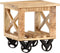 vidaXL - Bijzettafel - op - wieltjes - 40x40x42 - cm - ruw - mangohout