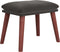 vidaXL - Voetenbank - 45x29,5x35 - cm - fluweel - donkergrijs