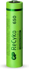 GP ReCyko Rechargeable AAA batterijen - Oplaadbare batterijen AAA - (650mAh) - 2 stuks