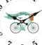 Muurklok Versa Fiets Hout 4 x 30 x 30 cm