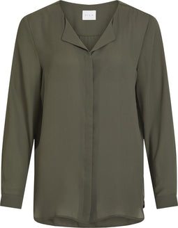 VILA VILUCY LS SHIRT - Doorknoop blouse - Losvallend - XL