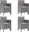 vidaXL - Tuinmeubels - met - Kussens - 4 - stuks - Lichtgrijs - Poly - Rattan