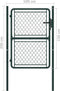 vidaXL - Poort - 100x150 - cm - staal - groen