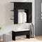vidaXL - Hal - - kast - Zwart - Eiken - 97,5x37x99 - cm - Engineered - Wood