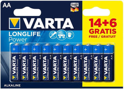 Varta Longlife Power - Wegwerpbatterij AA - Alkaline 1,5 V - Geel (20 stuks)