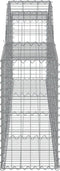 vidaXL - Schanskorven - 10 - st - gewelfd - 300x30x60/80 - cm - gegalvaniseerd - ijzer