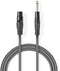 Nedis COTG15120GY100 - XLR-naar-6.35mm audiokabel - 1m - Grijs