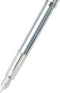 Sheaffer vulpen - 100 - geborsteld en gepolijst chroom - penpunt M - inclusief convertor voor vulling - SF-E0930653