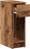 vidaXL - Nachtkastje - met - lade - 20x36x60 - cm - oud - houtkleurig