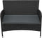 Juskys Fort Myers - Loungeset - 4-persoons - Polyrotan - Zwart